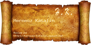 Hernesz Katalin névjegykártya